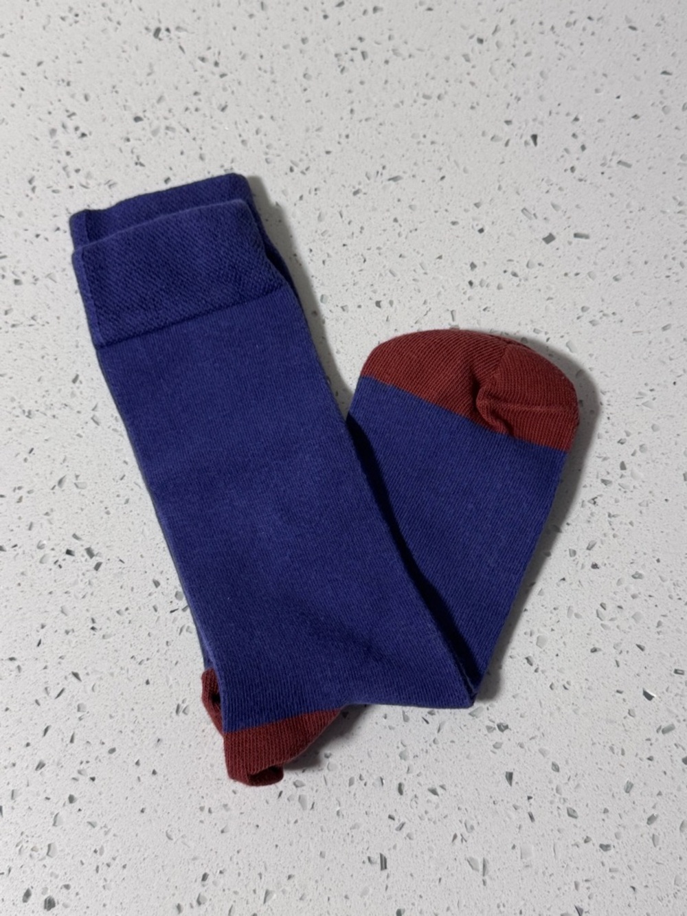 Ted Baker Men’s Dress Socks Blue Burgundy Colorblock Crew Cotton Blend OS